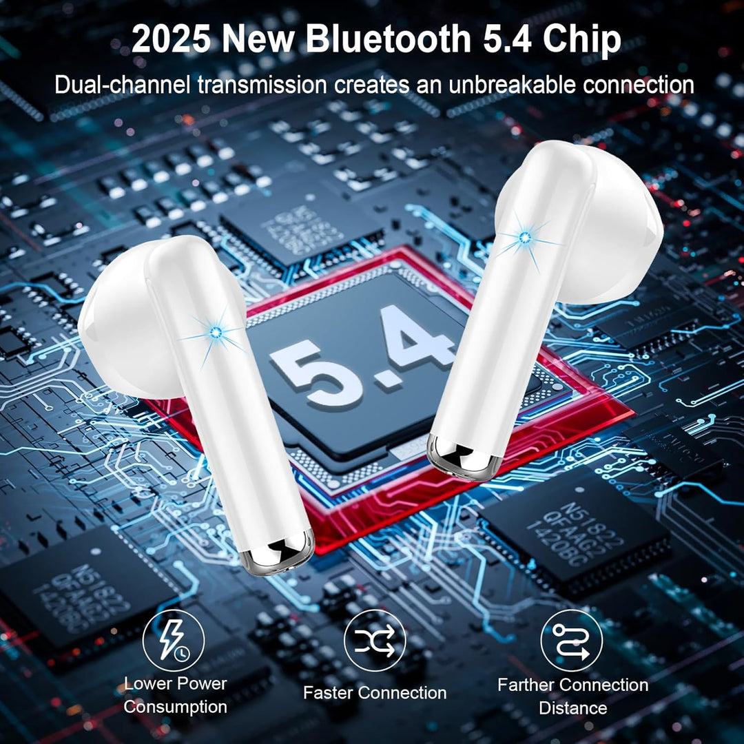 Drsaec Bluetooth 5.4 Kopfhörer, 2025 Neu In Ear Kopfhörer Kabellos Bluetooth 6D Tiefer Bass Kabellos