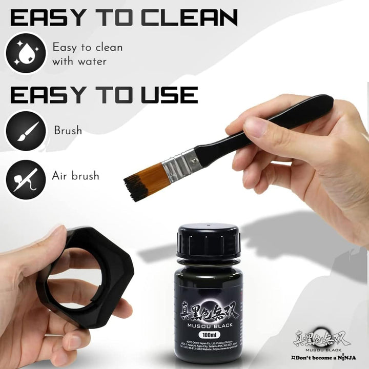 Musou Black Acrylfarbe, das schwärzeste Schwarz der Welt, enthält 1 x 100 ml, Lichtabsorption von 99