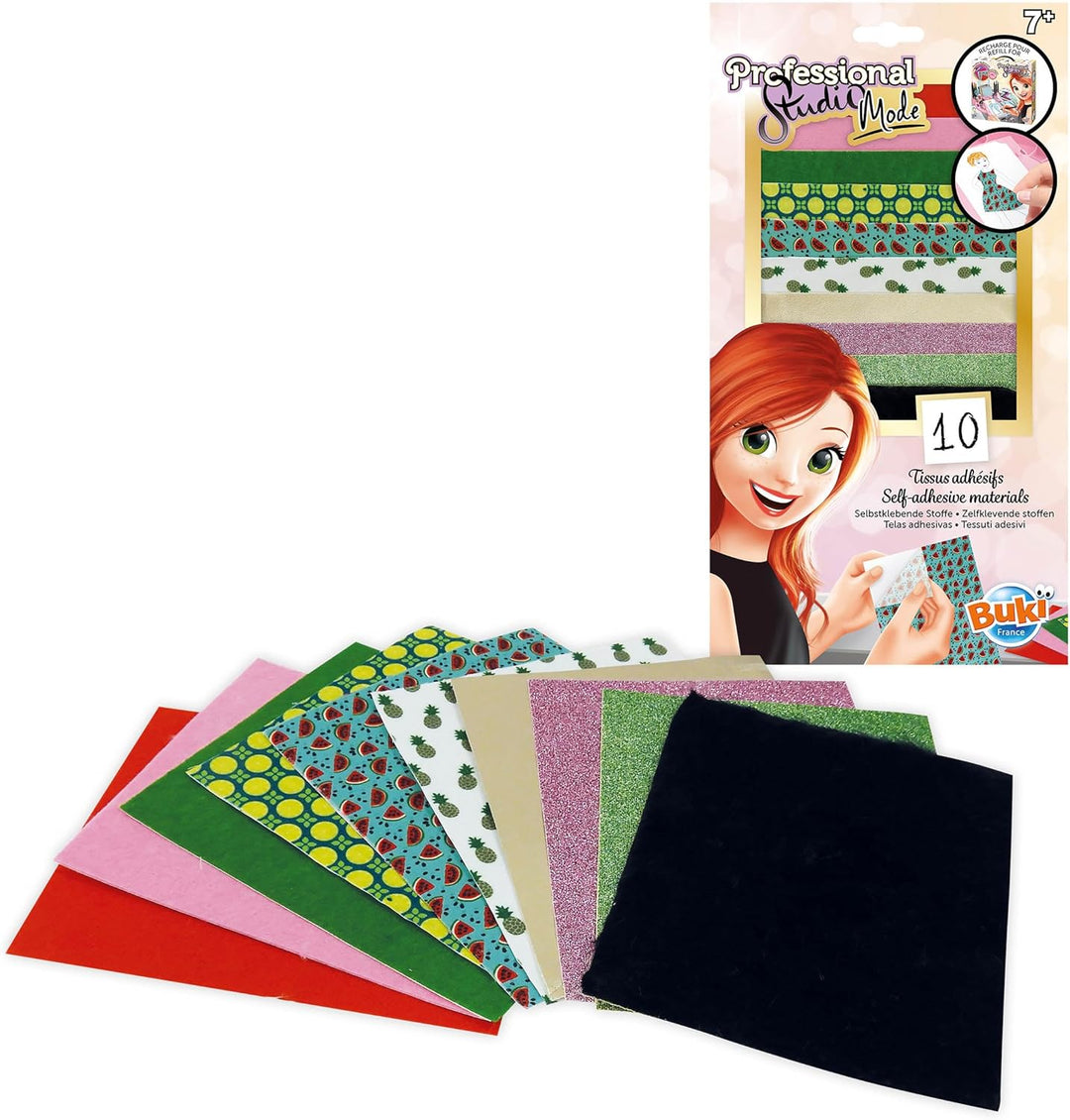 BUKI France 5413 - Professional Studio Mode - Selbstklebende Stoffe Packung mit 6 Stück Nachfüllung