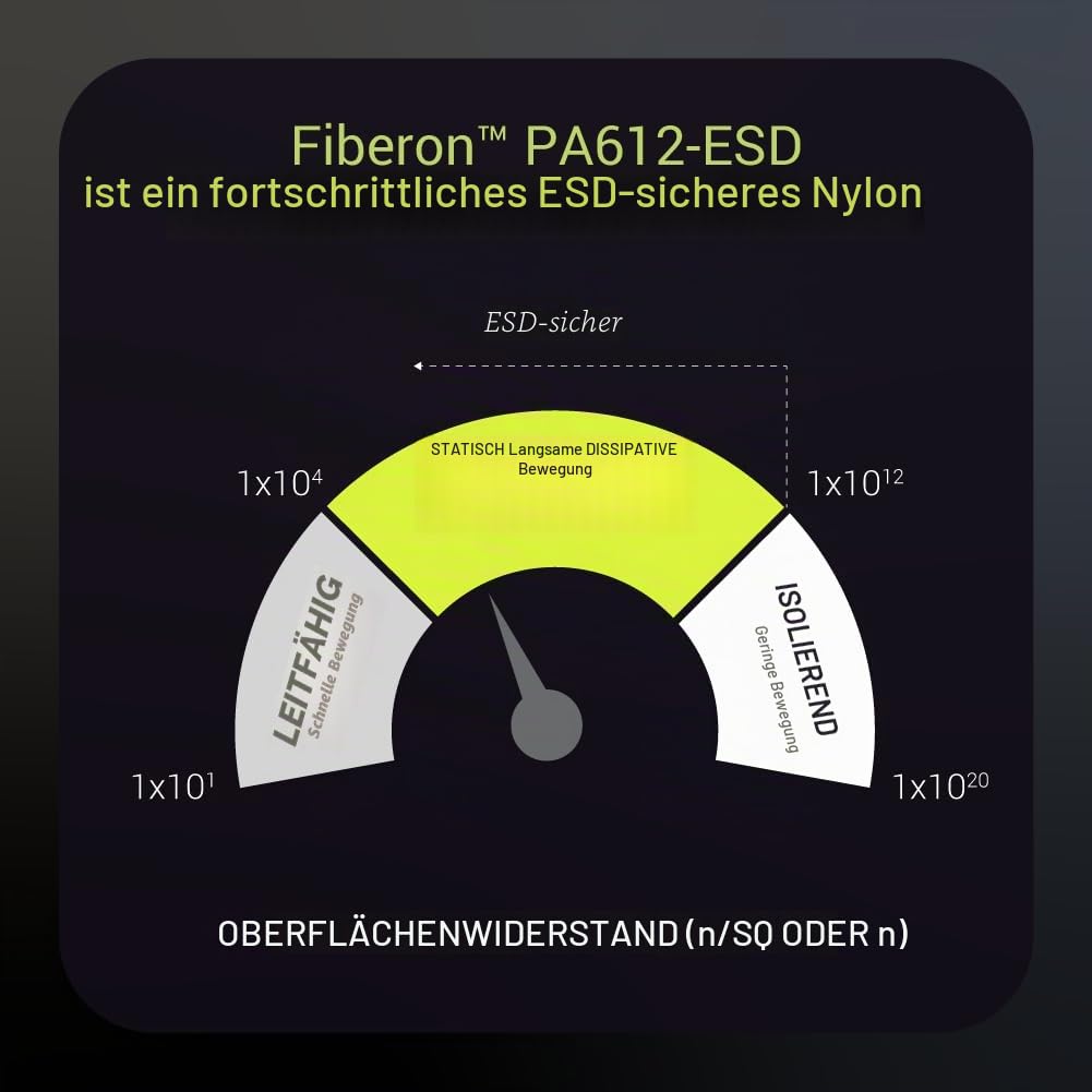 Polymaker Fiberon PA612-ESD Filament, 1,75 mm, schwarz, 0,5 kg 111 Fiberon Pa612-esd 1,75 mm schwarz