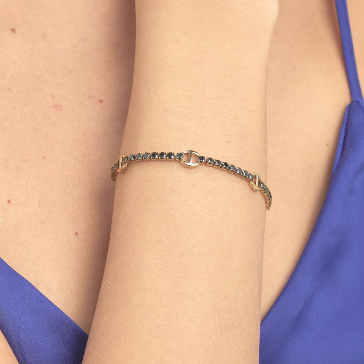 Brosway Damen-Armband | Desideri Kollektion BEI079, 180mm, Edelstahl Edelstahl Gelb, Zirkonia