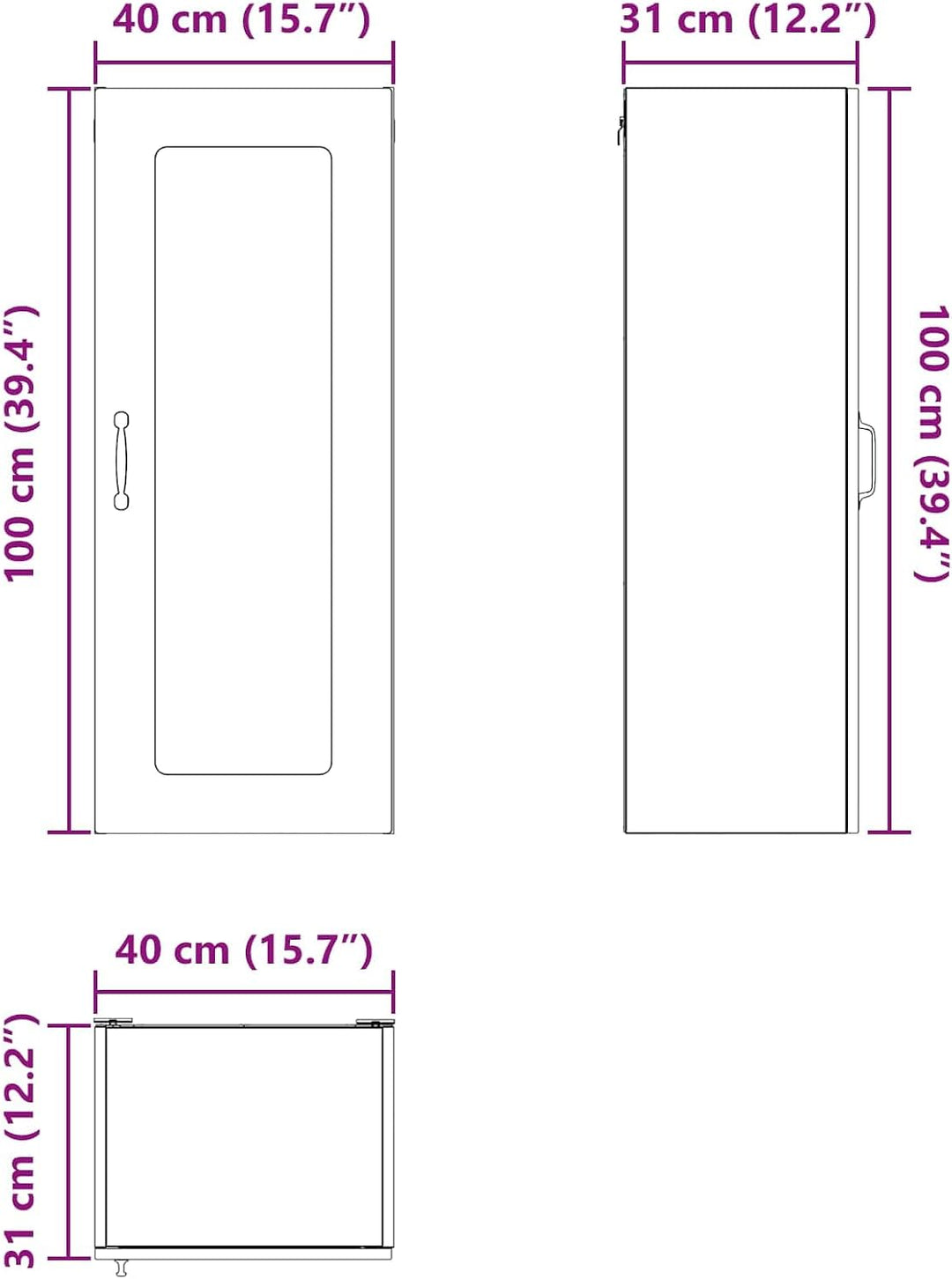 vidaXL Geschirrspülerfront Kalmar Beton Grau 40 x 31 x 100 cm, Eleganter moderner Küchenregal, gross
