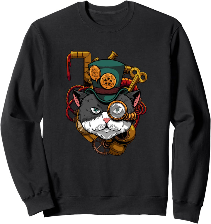 Steampunk Mechanik Viktorianisch Cosplay Geschenk - Katze Sweatshirt