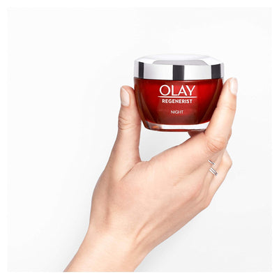 Olay Regenerist Crema De Noche, Fórmula Con Niacinamida (Vitamina B3) Y Péptidos, Hidrata Al Instant