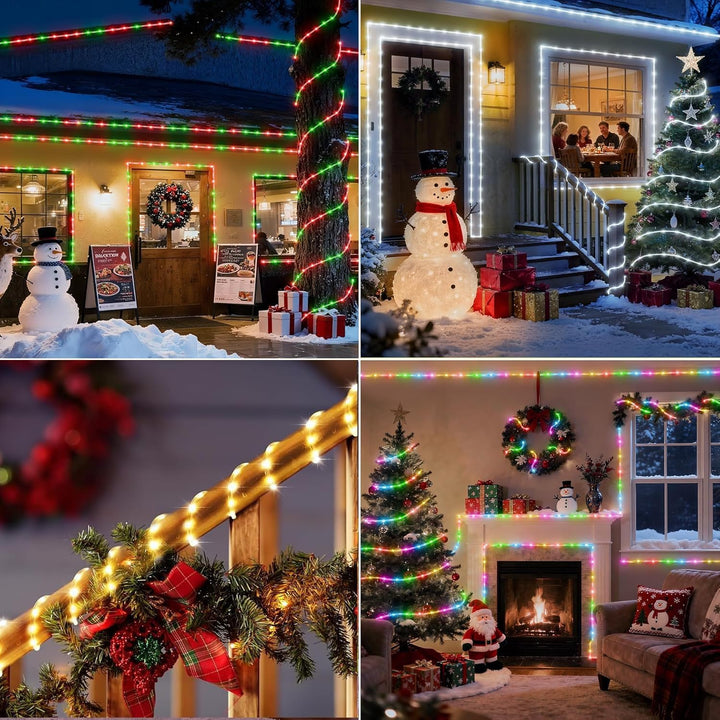 10M LED Schlauch Lichterkette Aussen, 100er LED Lichtschlauch Aussen IP68, 16 Farben Lichterkette In