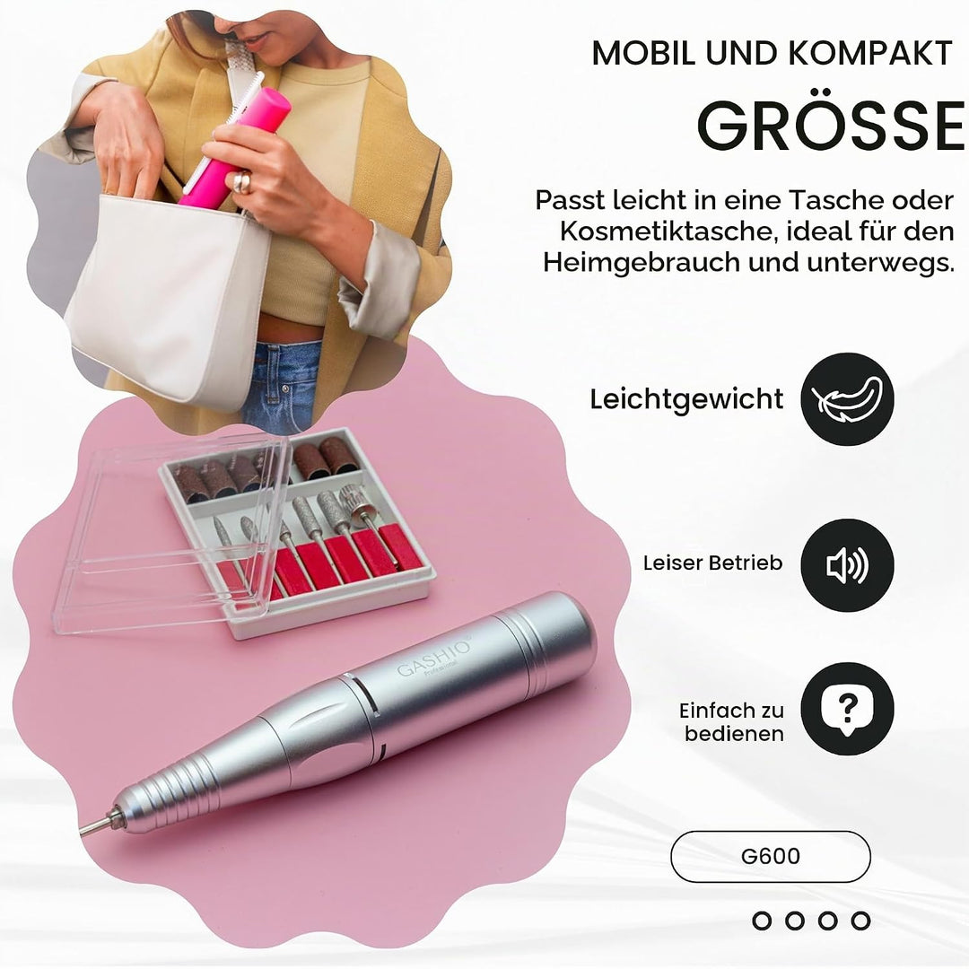 Maniküre Set Elektrisch | Nail Drill Mini | Nagelfeile Elektrische | Nagelfräser für Gelnägel | Nage