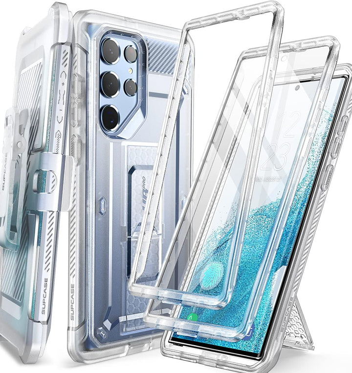 SUPCASE Schutzhülle für Samsung Galaxy S22 Ultra 5G (2022), 2 Displayschutzfolien vorne (ohne Folie