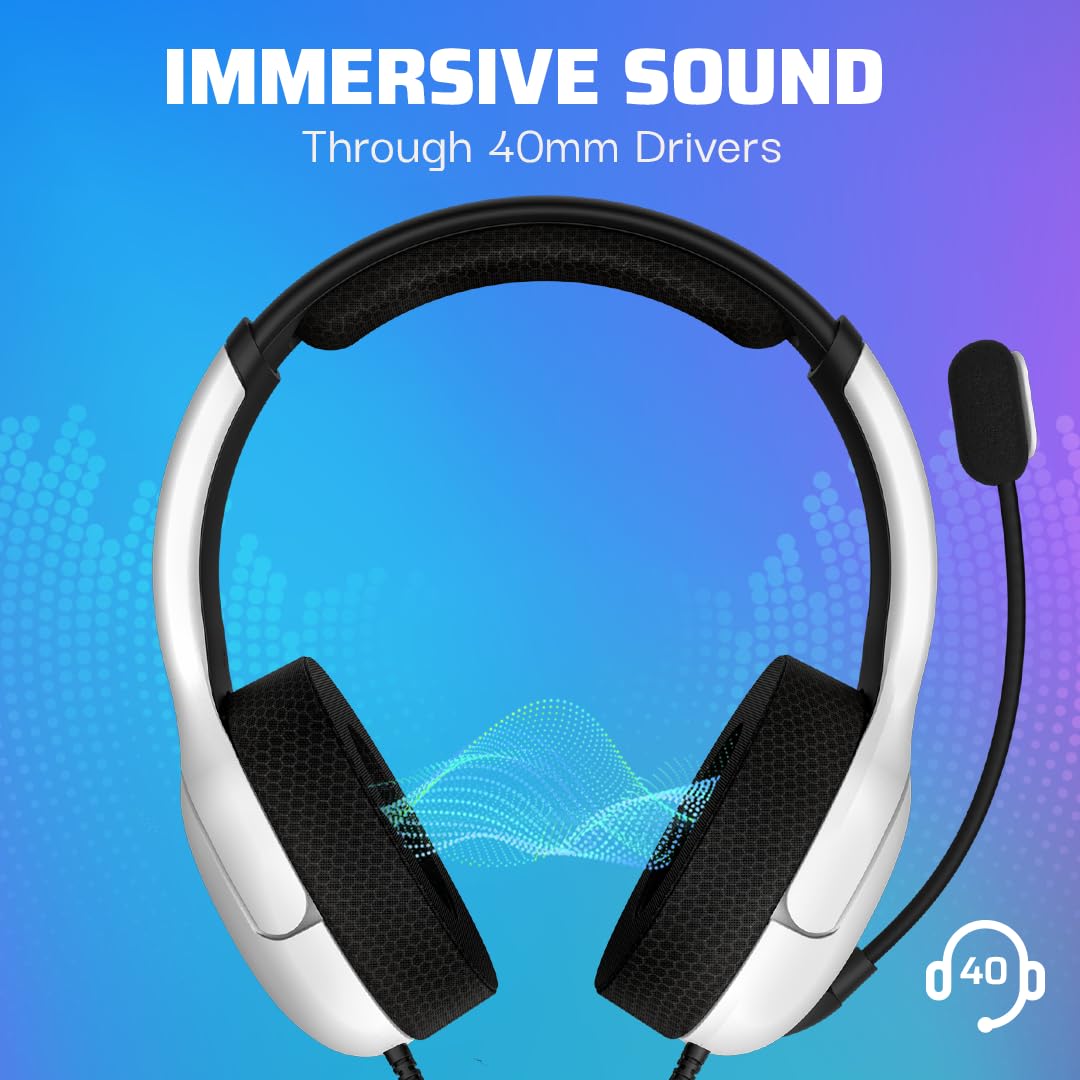 PDP Gaming LVL40 Stereo Kopfhörer mit Mic für PlayStation, PS4, PS5 - PC, iPad, Mac, Laptop Compatib