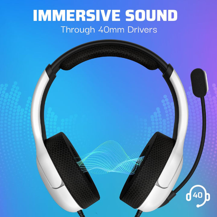 PDP Gaming LVL40 Stereo Kopfhörer mit Mic für PlayStation, PS4, PS5 - PC, iPad, Mac, Laptop Compatib