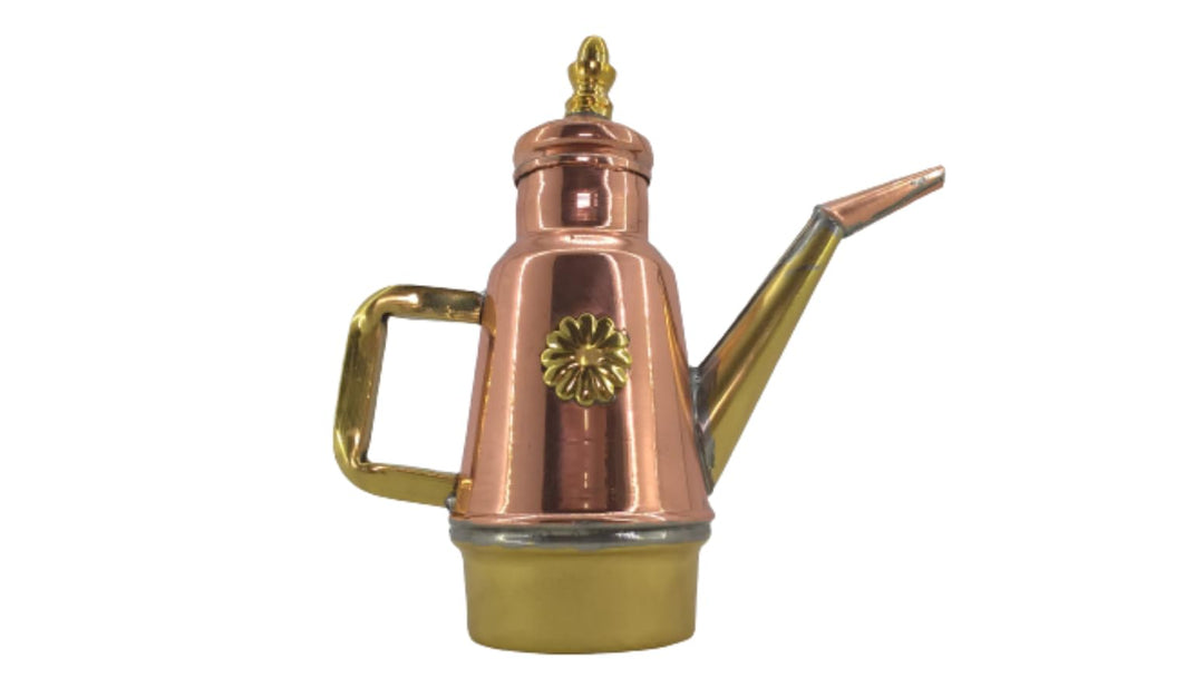 Ölkanne aus Kupfer und Messing mit Griff für Küche, Haus, Restaurant, Pizzeria 1/4, 250 ml, hergeste