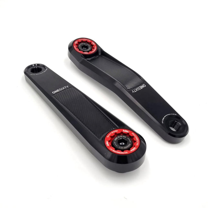 windmeile | Lekkie Buzz Bars Pedalarme, Left Offset Square Drive 160mm, V3.1, Schwarz/Rot/Silber/Sli