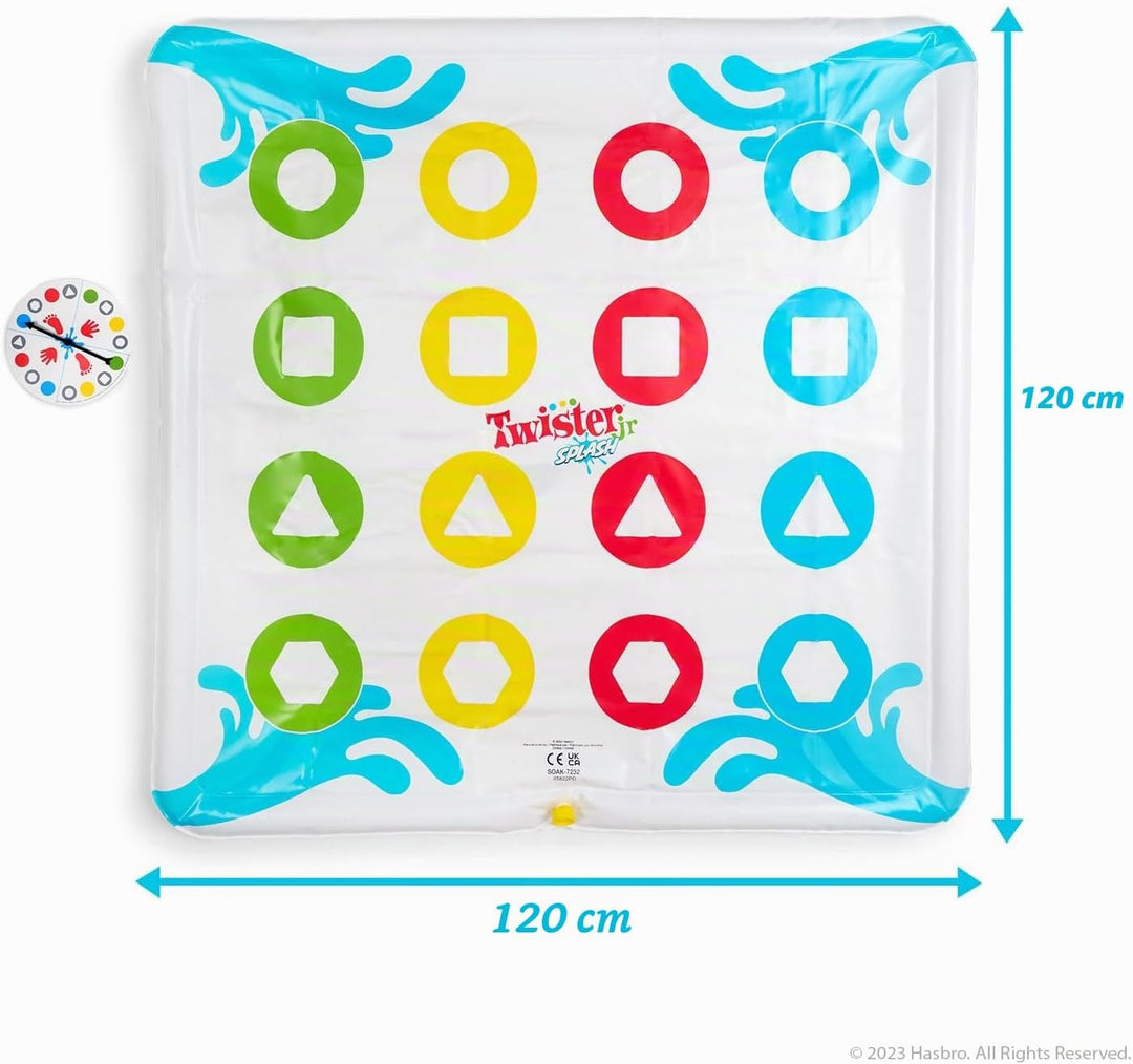Hasbro Twister Jr. Splash - Aufblasbares Wasser-Twister-Spiel für Kinder im Freien
