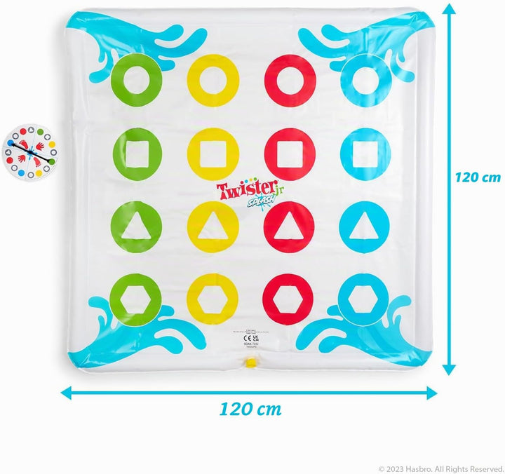 Hasbro Twister Jr. Splash - Aufblasbares Wasser-Twister-Spiel für Kinder im Freien