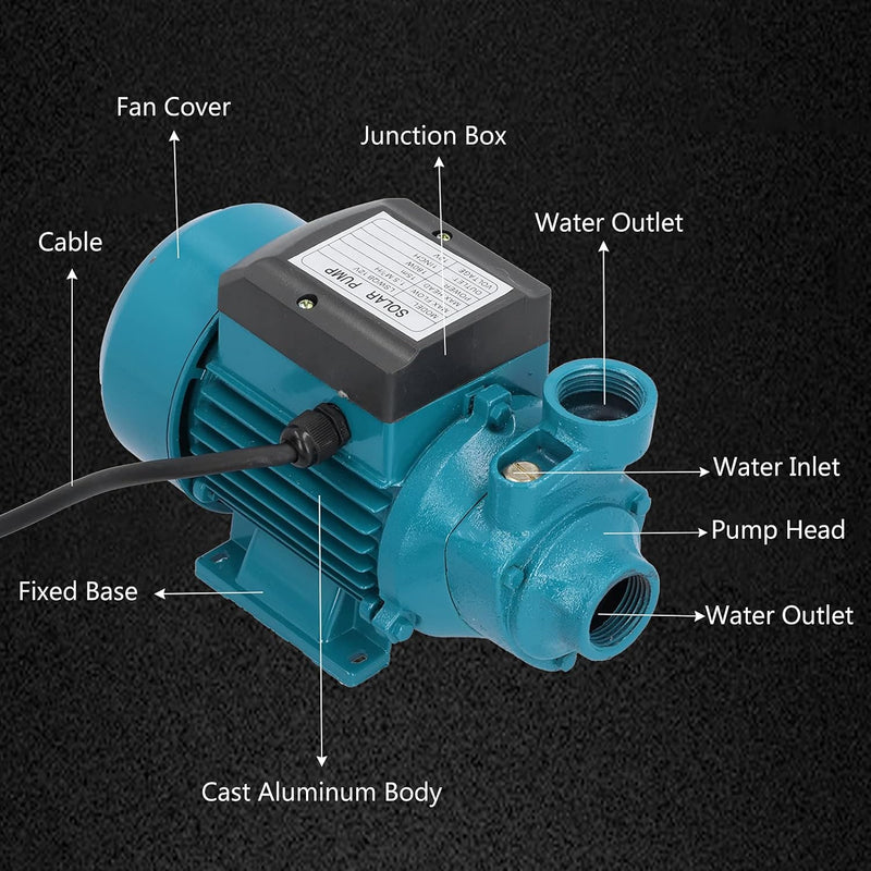 Wasserpumpe, DC 12 V, 180 W, Einstufige Horizontale Mikro-Vortex-Elektropumpe mit Einzelansaugung, M