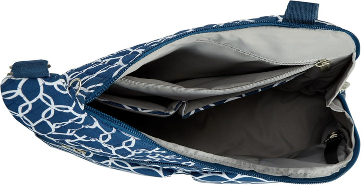 Travelon Klassische Umhängetasche mit Diebstahlschutz, Gewebte Blume, Einheitsgrösse Einheitsgrösse