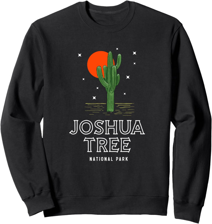 Joshua Tree Cactus Moon & Stars Vintage Retro Graphic Sweatshirt