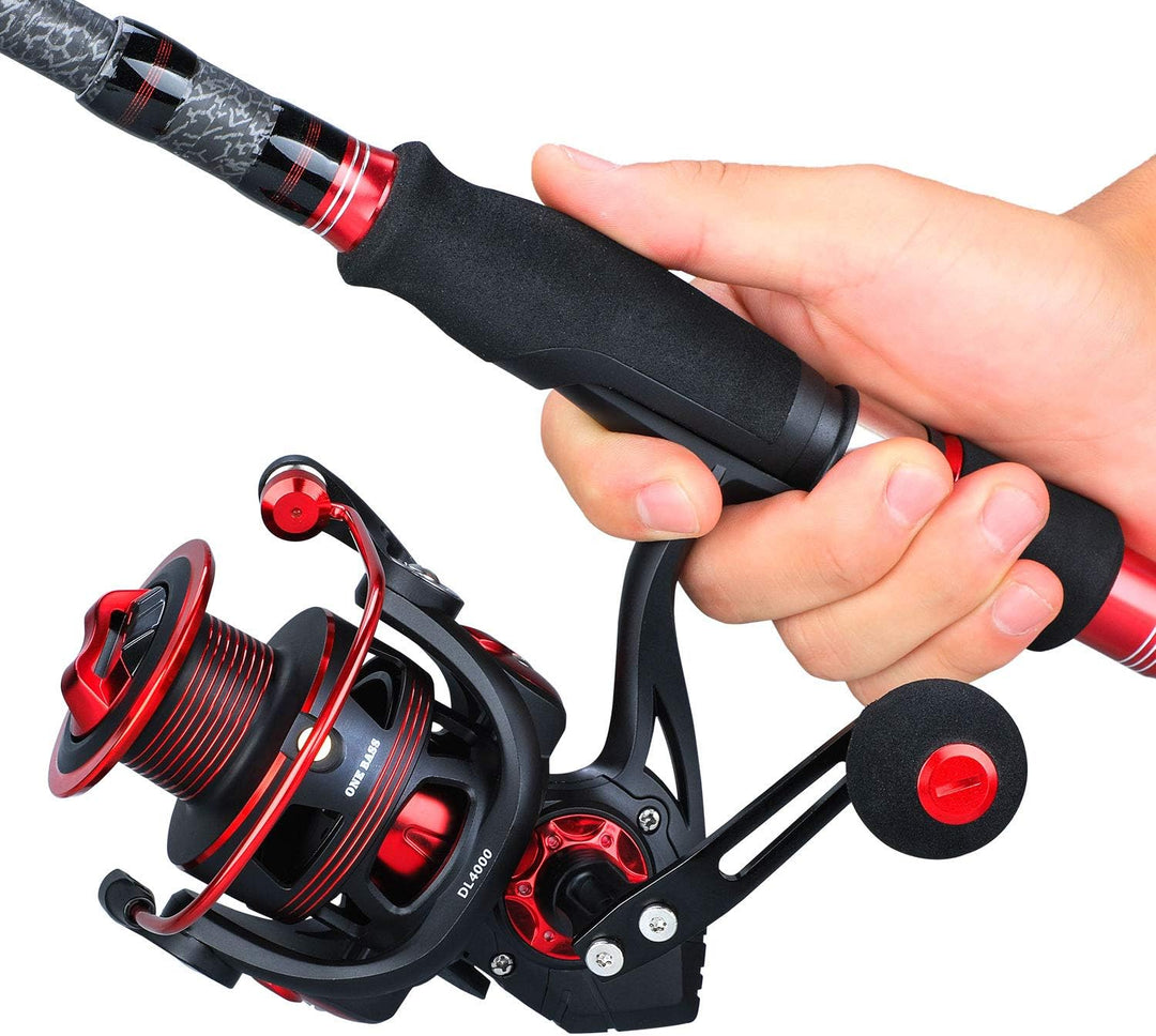 Sougayilang Angelrollen mit Leichter Salzwasser-Spinnrolle, 17,9 kg Kohlefaser-Zug, 12 + 1 BB Ultra