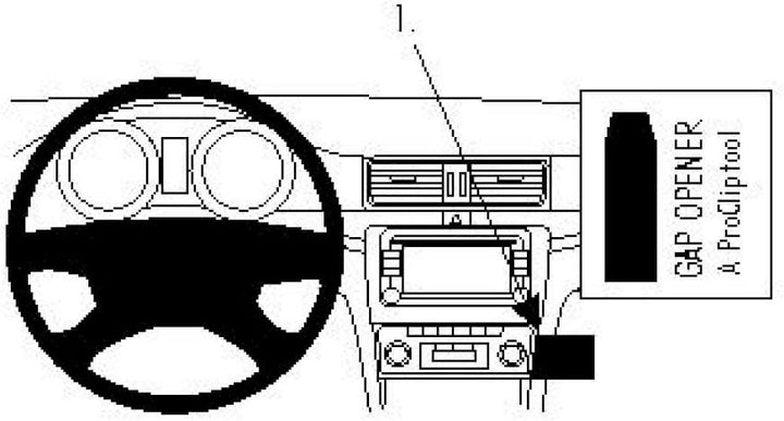 Brodit 854219 ProClip Halterung, schwarz