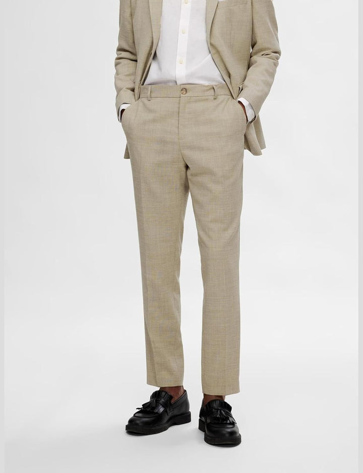 ONLY Herren Slhslim-oasis Linen Trs Noos 56 Sand, 56 Sand