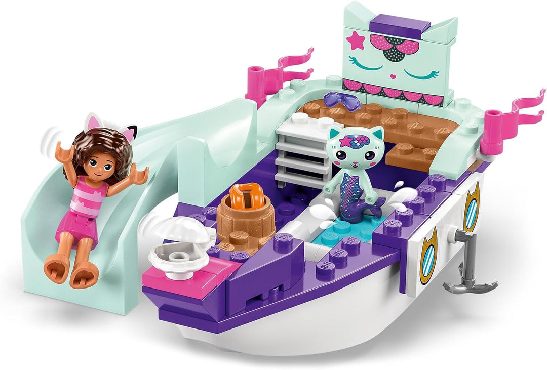 LEGO Gabby's Dollhouse Gabby & Meerkatze Schiff & Spa Boot Set mit Schönheitssalon, Puppenhaus mit F