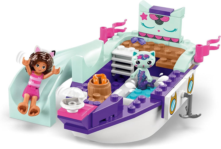 LEGO Gabby's Dollhouse Gabby & Meerkatze Schiff & Spa Boot Set mit Schönheitssalon, Puppenhaus mit F