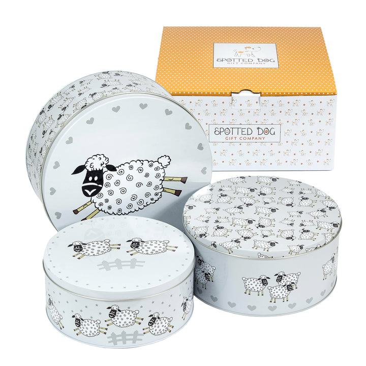 SPOTTED DOG GIFT COMPANY Keksdose Metall, Plätzchendose Set, 3-teilig Gebäckdose Rund für Gebäck Kuc