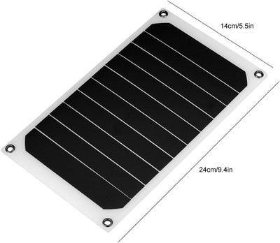 Jadeshay Solar Ladegerät, 10W 5V Solarpanel USB Solar Power Bank IP64 Wasserdichtes Handy-Solarladeg