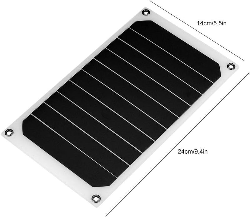 Jadeshay Solar Ladegerät, 10W 5V Solarpanel USB Solar Power Bank IP64 Wasserdichtes Handy-Solarladeg