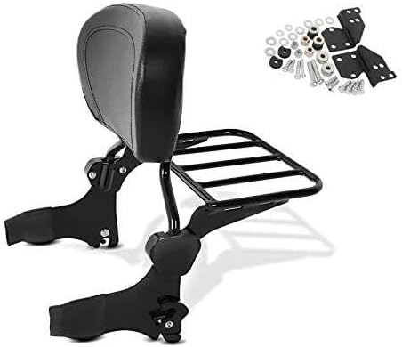 Sissy Bar + Gepäckträger + Docking-Kit für Harley Davidson Street Glide 06-08 schwarz