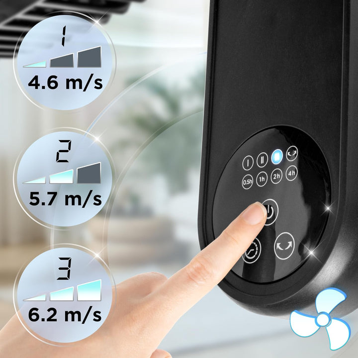 Duronic FN12 Wandventilator, Ventilator zur Montage, mit Fernbedienung | 3 Geschwindigkeiten, Wandkü