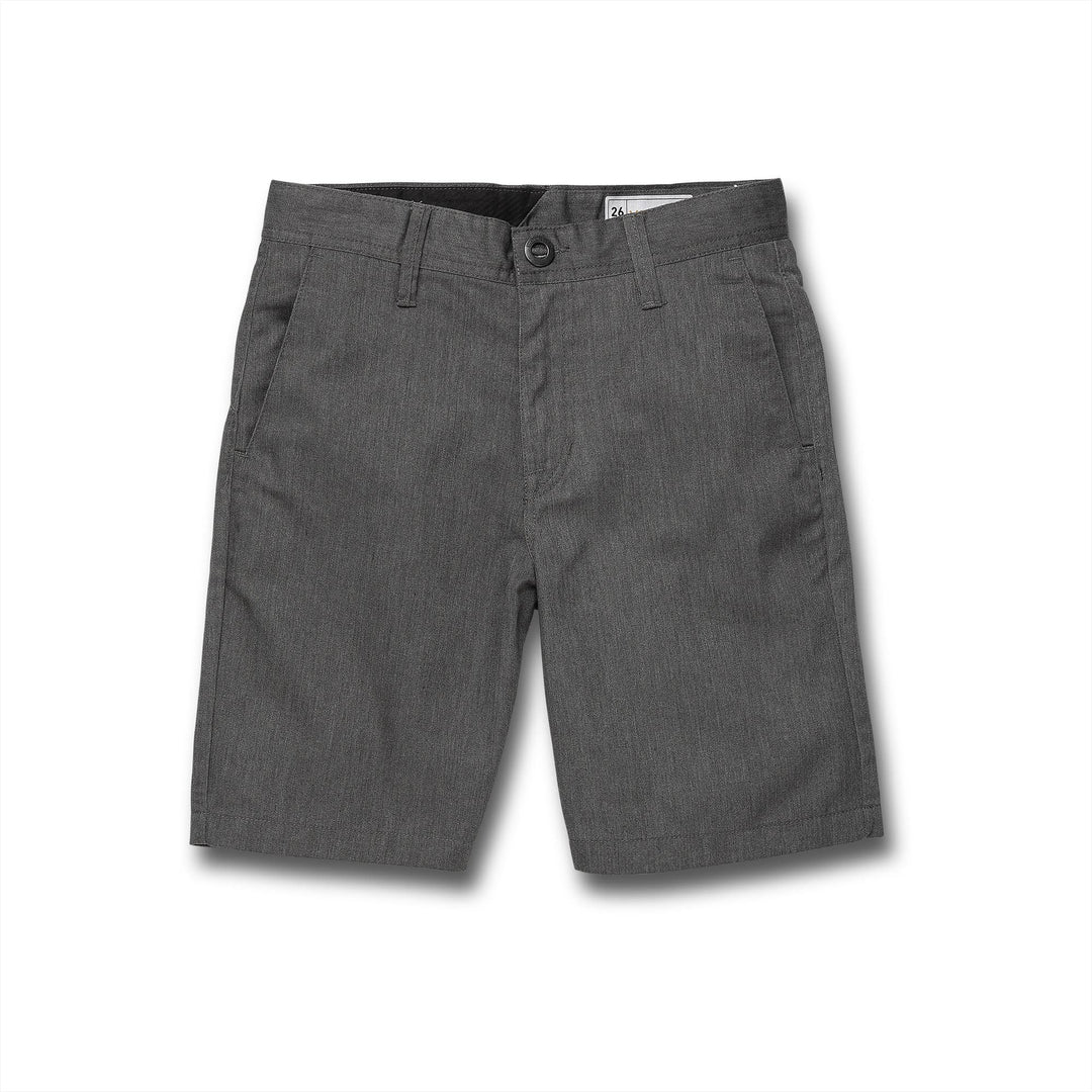 Volcom Boys Frickin Chino Shorts, Charcoal Heather, 30 (20)