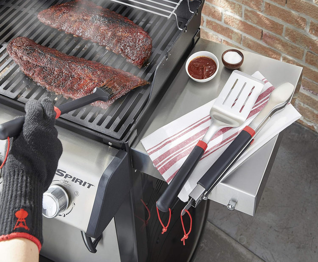 Weber Grillset/Zweiteilig, besteht aus Grillzange & Wender, komfortabler Griff, spühlmaschinenfest (