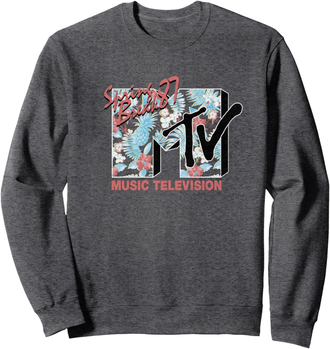 MTV Logo Spring Break Floral Sweatshirt