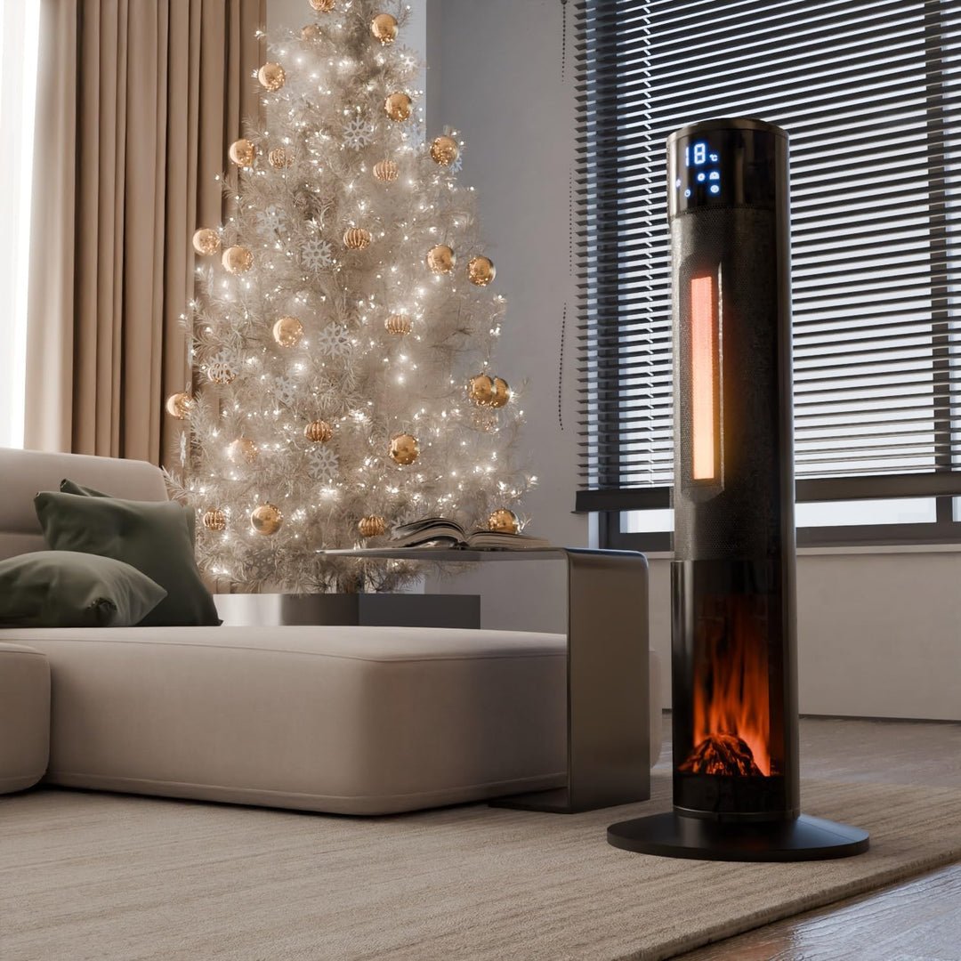 Tronitechnik® Heizlüfter Turmheizstrahler 1000 / 2000W Heizstrahler Standheizstrahler mit Fernbedien