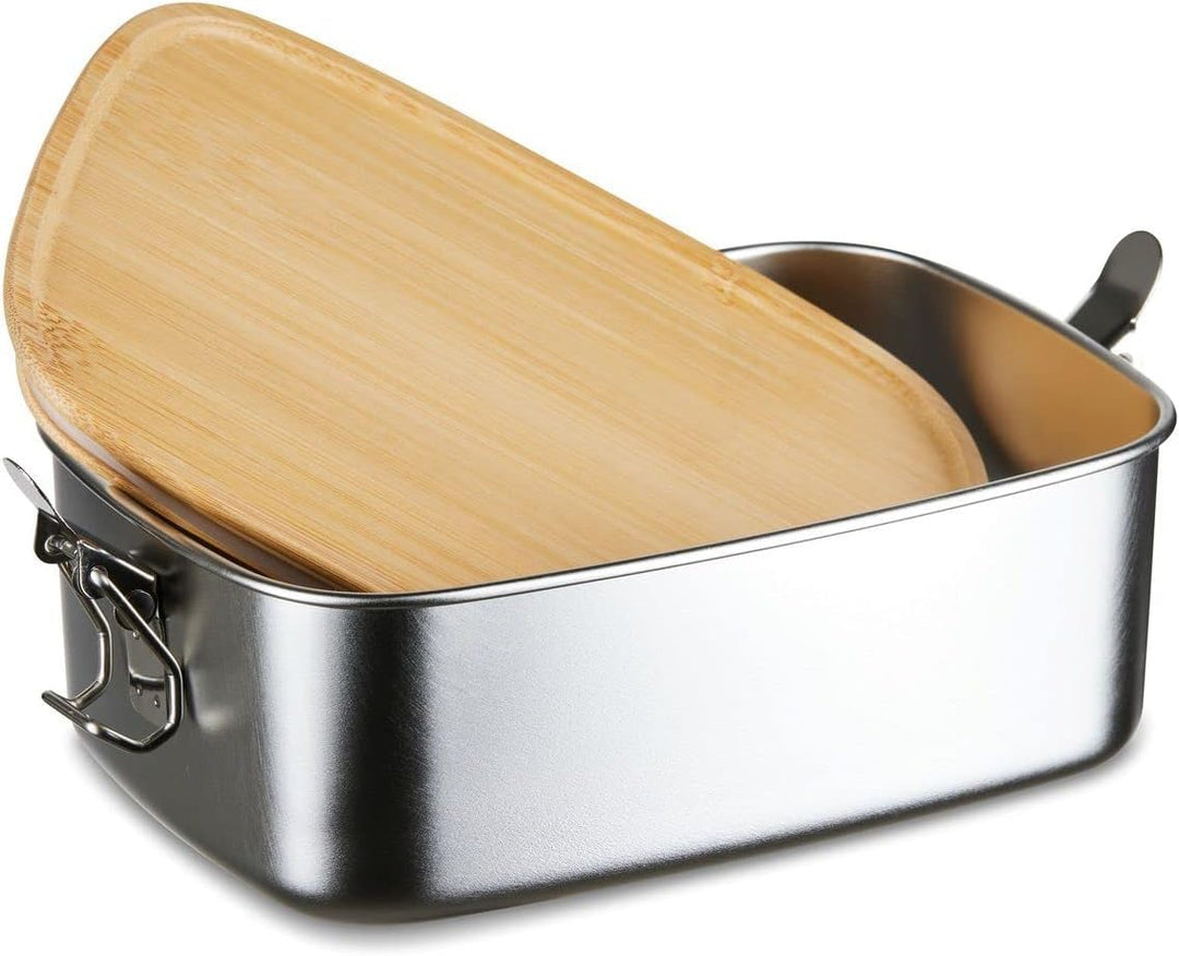 Tassenbrennerei Brotdose - Beste Oma der Welt - 1000ml Edelstahl mit Bambusdeckel mit Gravur - Gesch