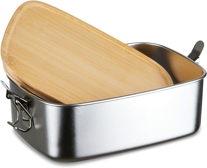Tassenbrennerei Brotdose - Beste Oma der Welt - 1000ml Edelstahl mit Bambusdeckel mit Gravur - Gesch