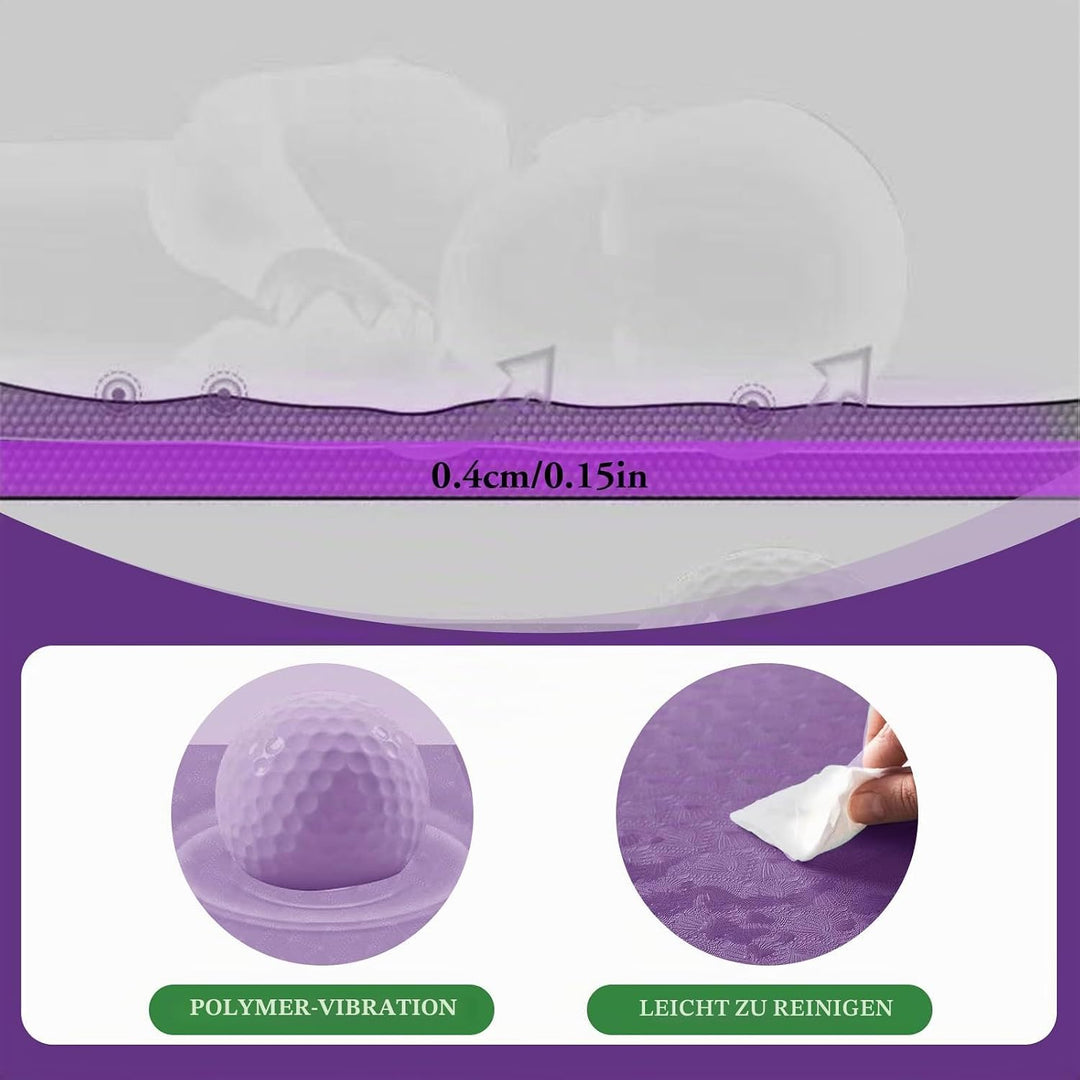 Klappbare Yogamatte, Faltbare Yogamatte Reise Leicht 183 x61x0.4 cm, Rutschfest Tragbare Fitnessmatt
