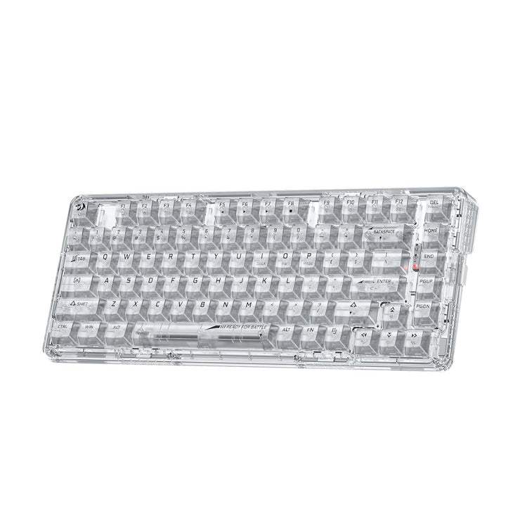 Redragon K649 PRO Gaming-Tastatur mit Dichtung, 3 Modi, 82 Tasten, volltransparente Hot-Swap-Mechani