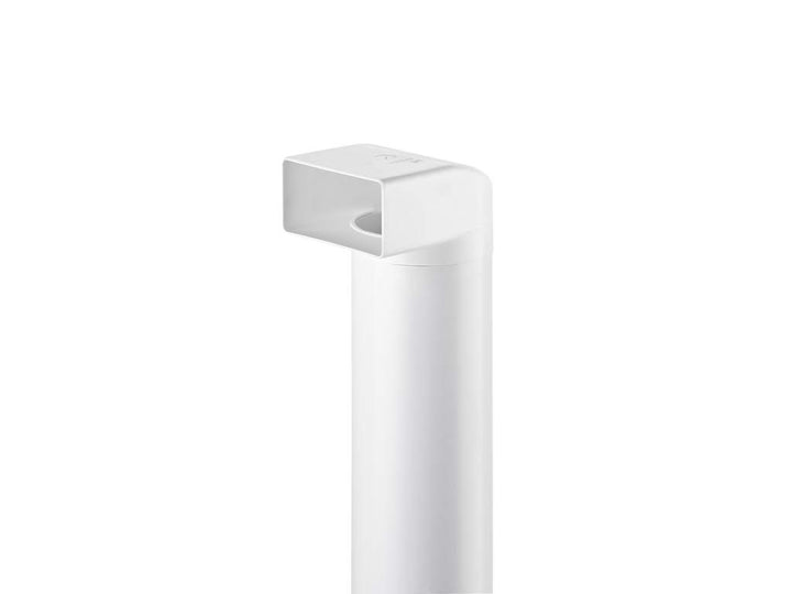 Naber N-UR 100 Umlenkstück 90° mit Rundrohr, weiss, 500 mm