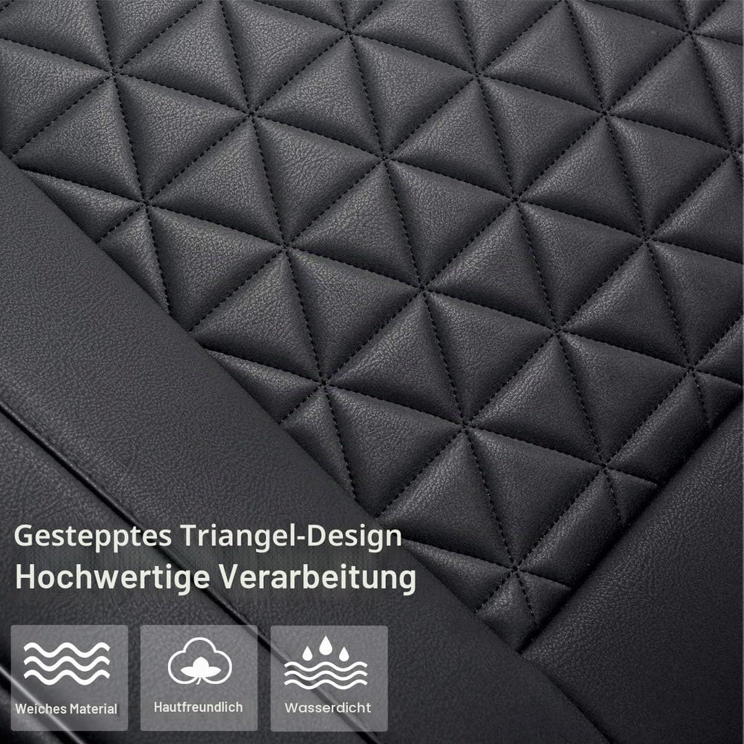 Black Panther 1 Paar Luxus PU-Leder Sitzbezüge Auto Vordersitze, kompatibel mit 95% Autos,Keine Sitz