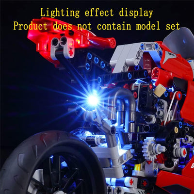 GEAMENT LED Licht-Set Kompatibel mit Lego Technic Ducati Panigale V4 R Motorrad - Beleuchtungsset fü