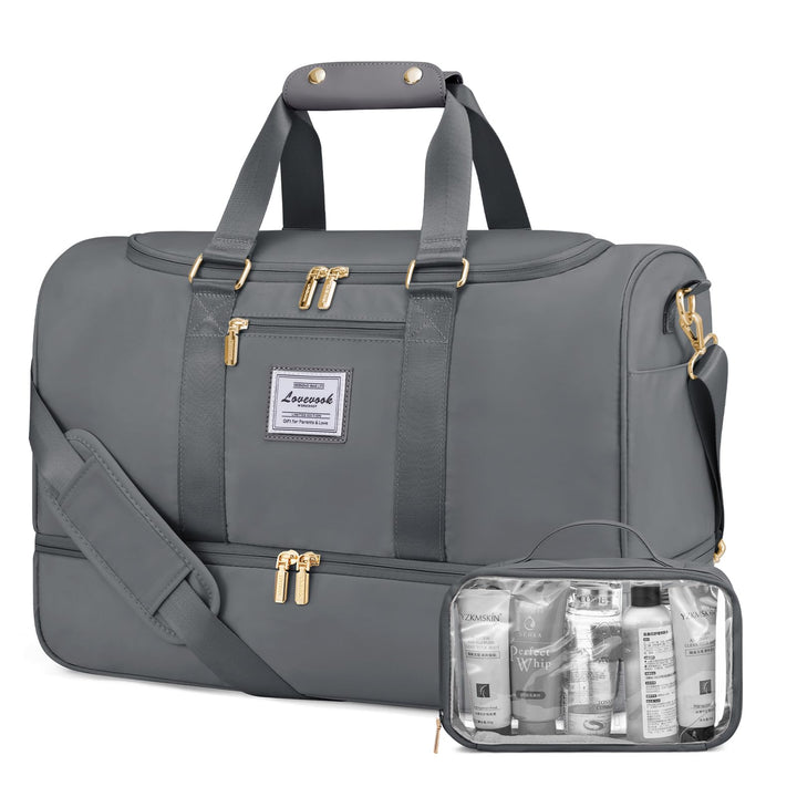 LOVEVOOK Sporttasche Reisetasche Damen, Weekender Travel Bag mit Kulturtasche, Schuhfach & Nassfach,
