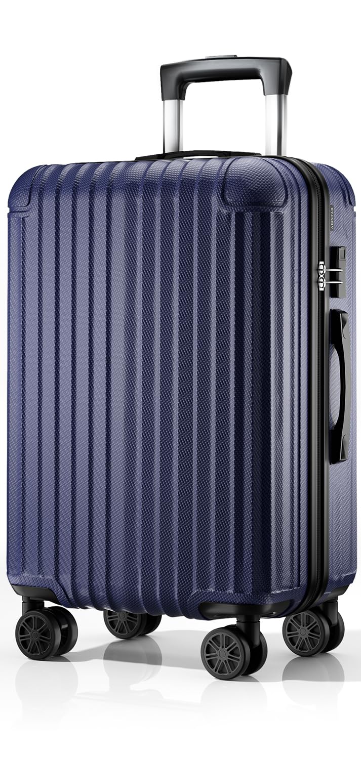 Voyager Hartschalen Reisekoffer mittelgross 66x45x27cm, Handgepäck Koffer, leicht Rollkoffer mit 4 R