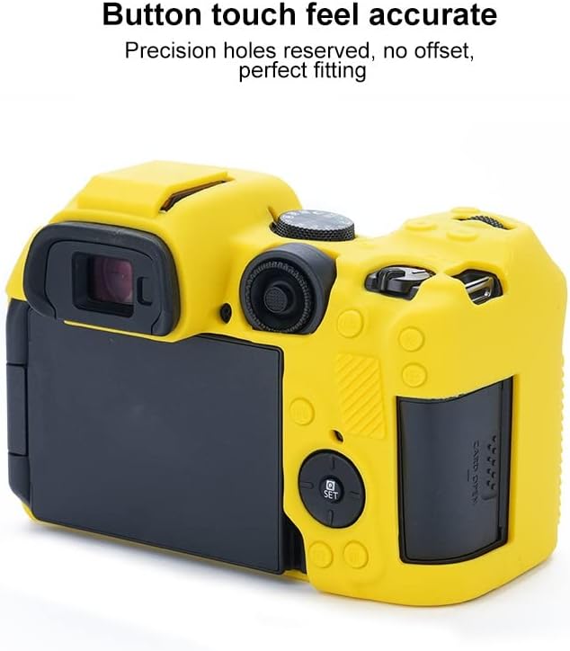 Kameratasche für Canon EOS R7, Silikon-Gummi, Kameragehäuse, Schutzhülle für Canon EOS R7, Gelb, gel