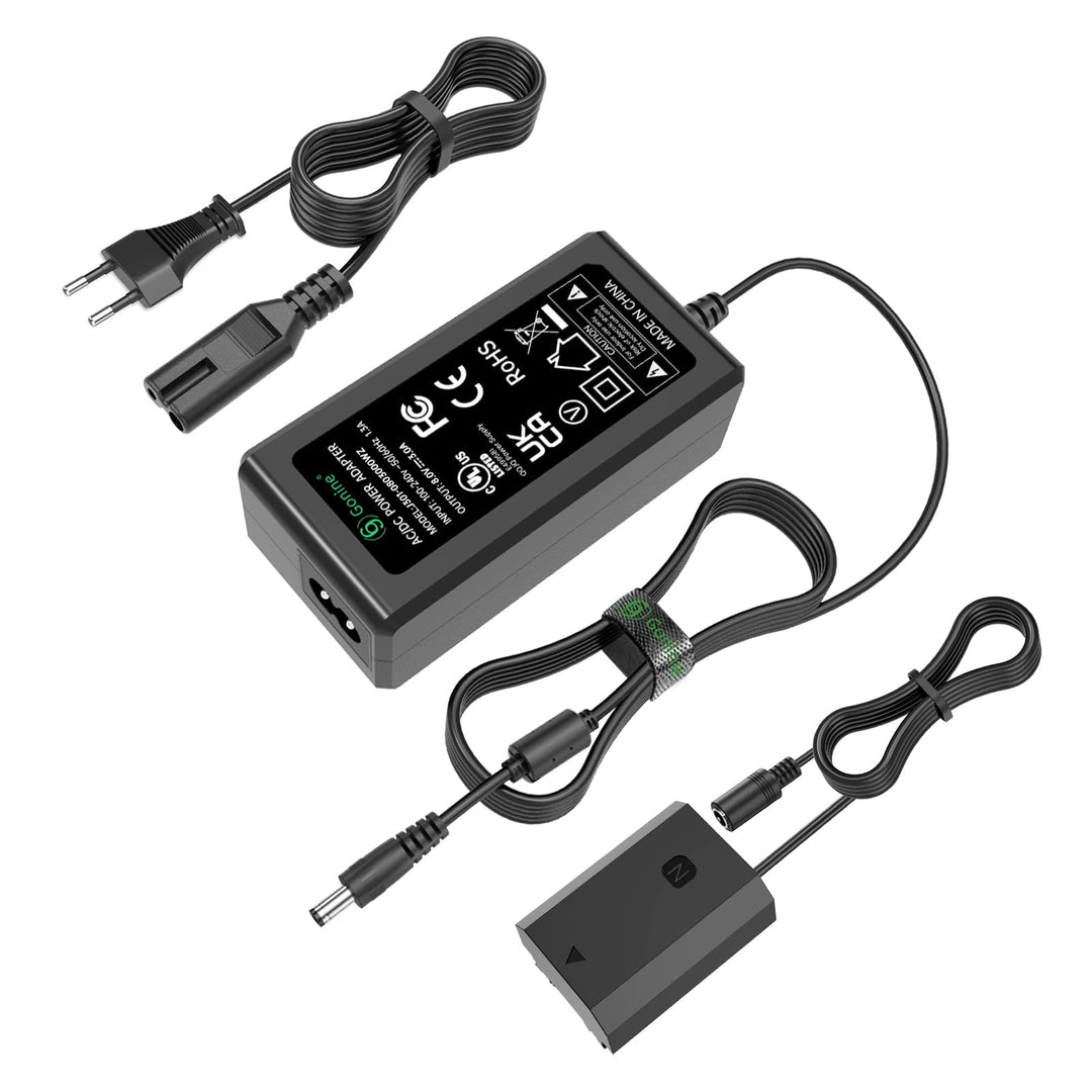 Gonine NP-FZ100 AC Netzteil Adapter P-FZ100 Dummy Akku DC Koppler Kit für Sony Alpha A7III A7IV A7SI