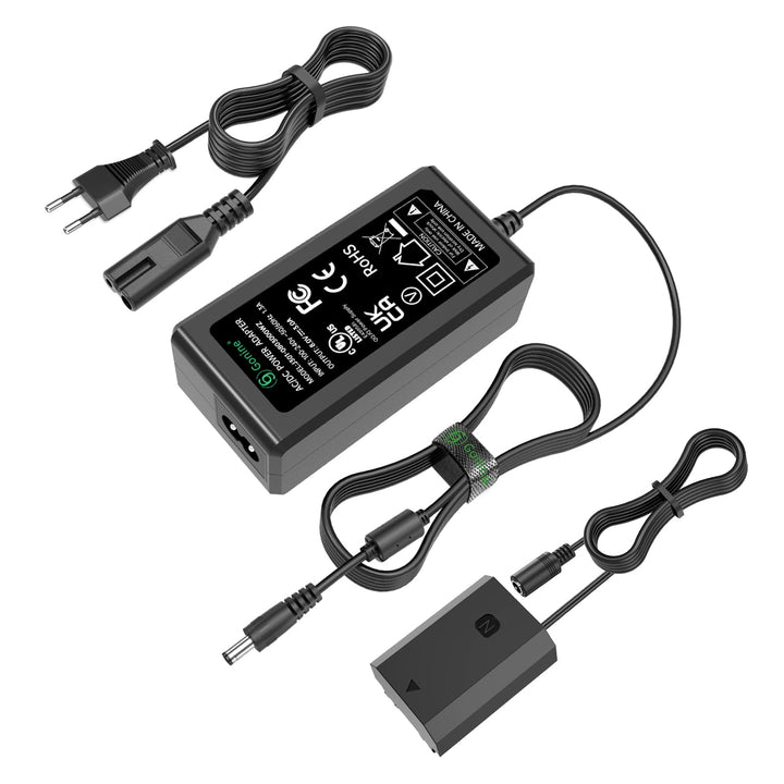 Gonine NP-FZ100 AC Netzteil Adapter P-FZ100 Dummy Akku DC Koppler Kit für Sony Alpha A7III A7IV A7SI