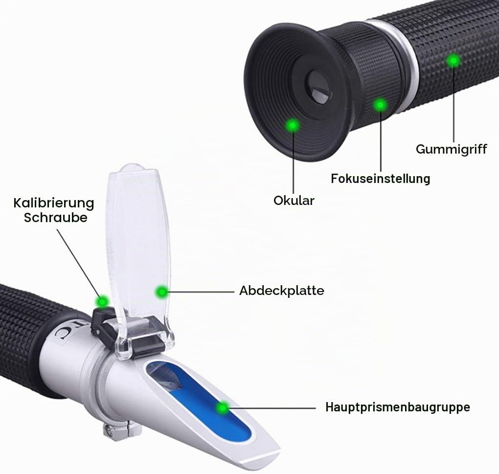 Zuckergehalt Refraktometer,refraktometer Honig,Refraktometer 0-32 Brix Wein Refraktometer zur Messun