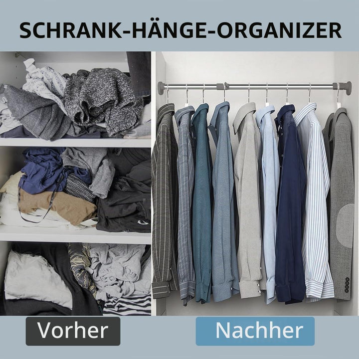Hershii Kleiderstange für Kleiderschrank Fenster-Duschvorhang-Spannstange ohne Bohren,Rostfreier Sta