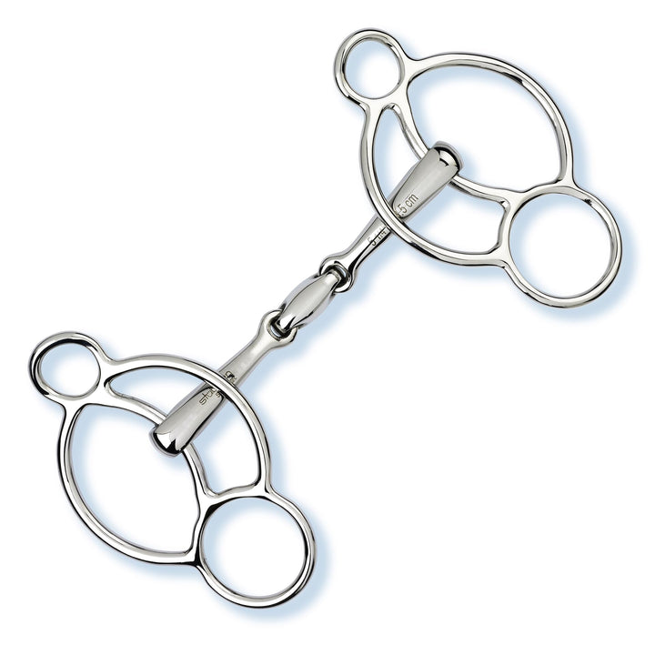 Stübben Gebiss 2281 3-Ring-Trense Easy Control 12,5 cm - 14 mm - Edelstahl, 12,5 cm - 14 mm - Edelst