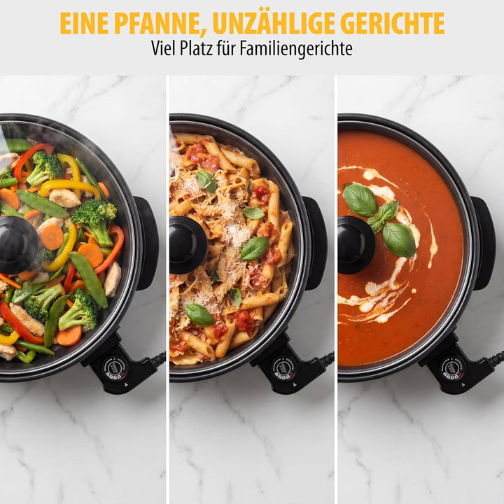 Tristar PZ-9135 Grillpfanne und Multifunktions-Pfanne, 1500 Watt Leistung, 30 cm ø,